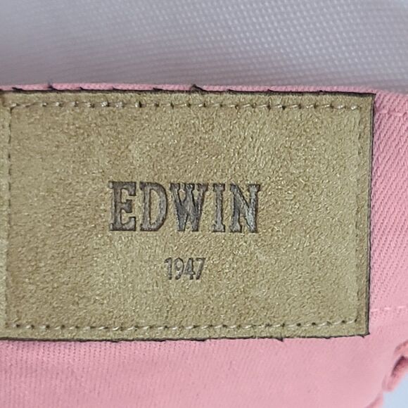 New EDWIN Women's (27) Petal Pink Pixie Mid Rise Skinny Jeans $148 - Picture 10 of 16